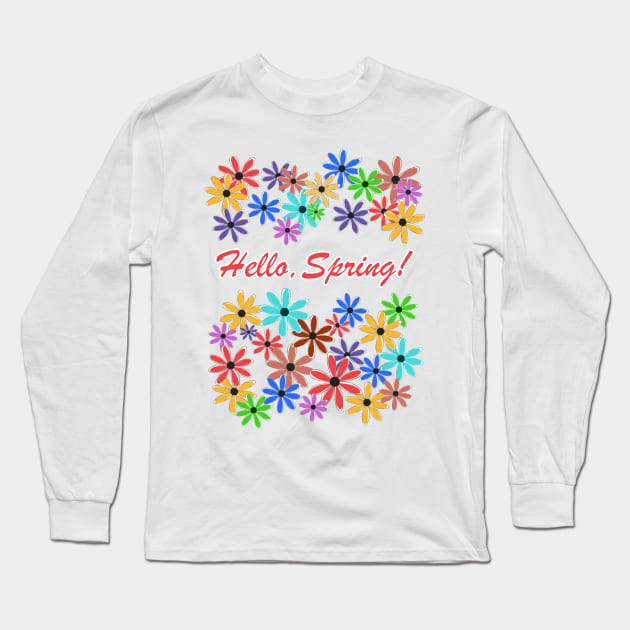 Hello, Spring! Long Sleeve T-Shirt by RockettGraph1cs